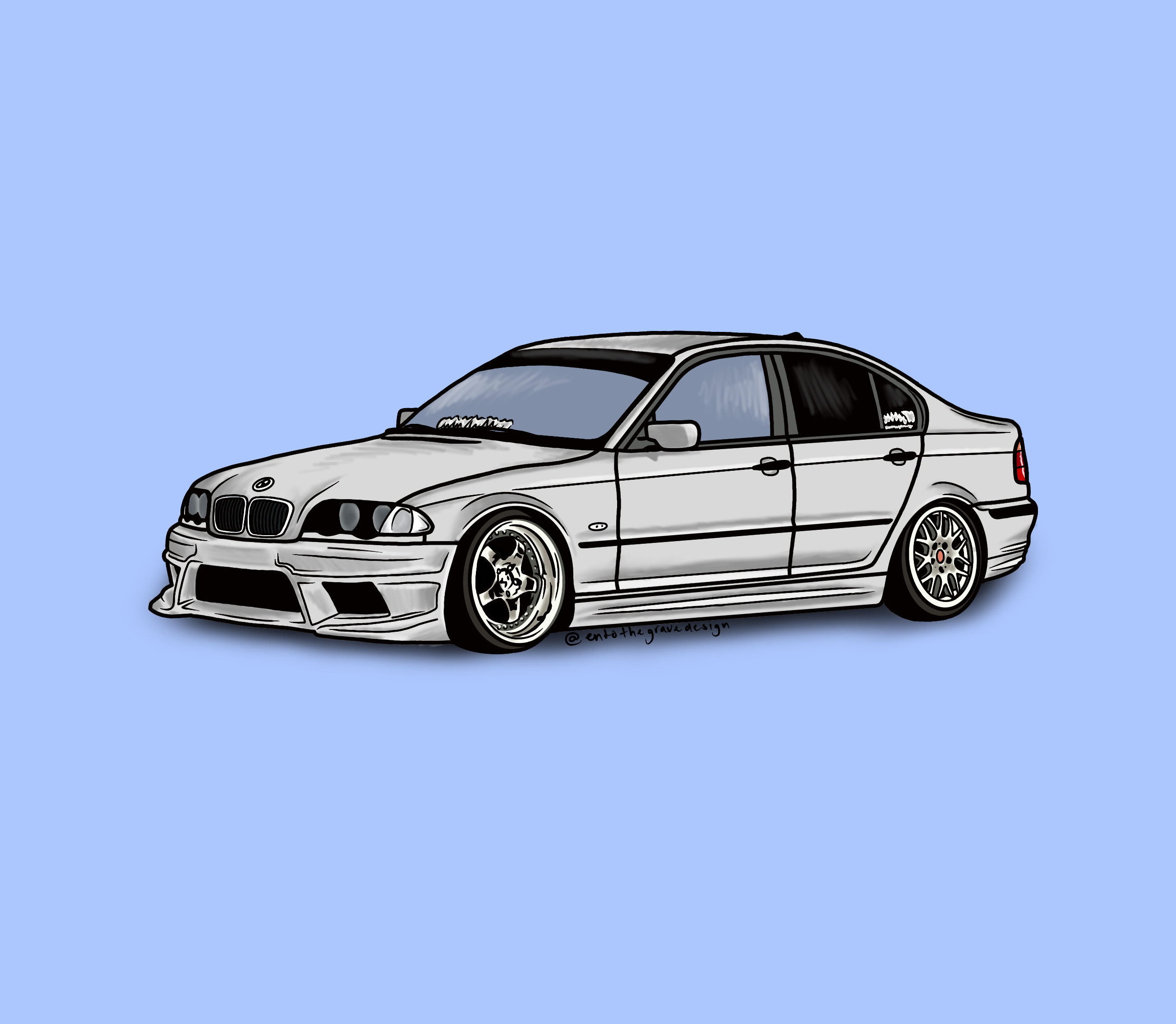 Custom hand drawn stickers