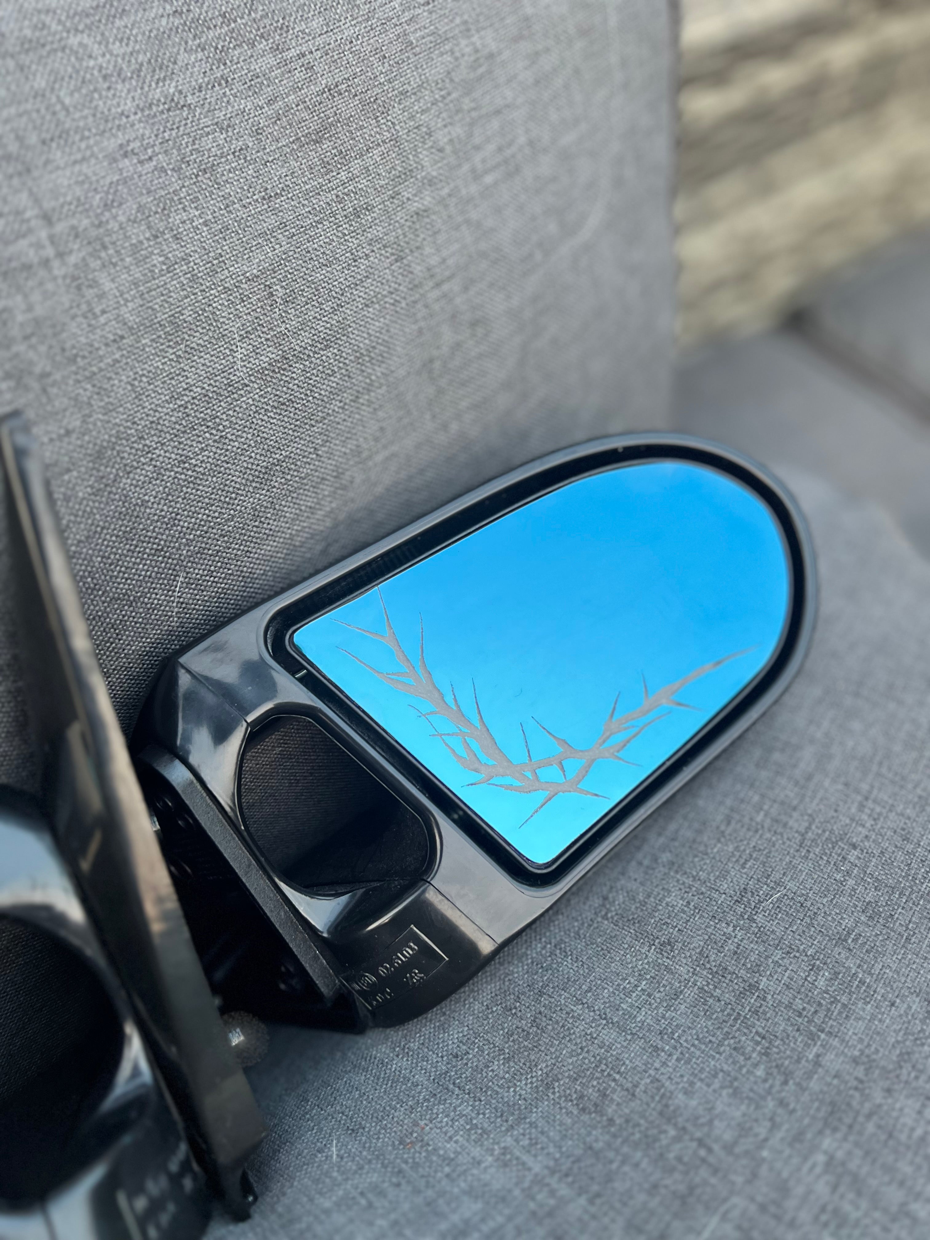 Engraved car mirrors