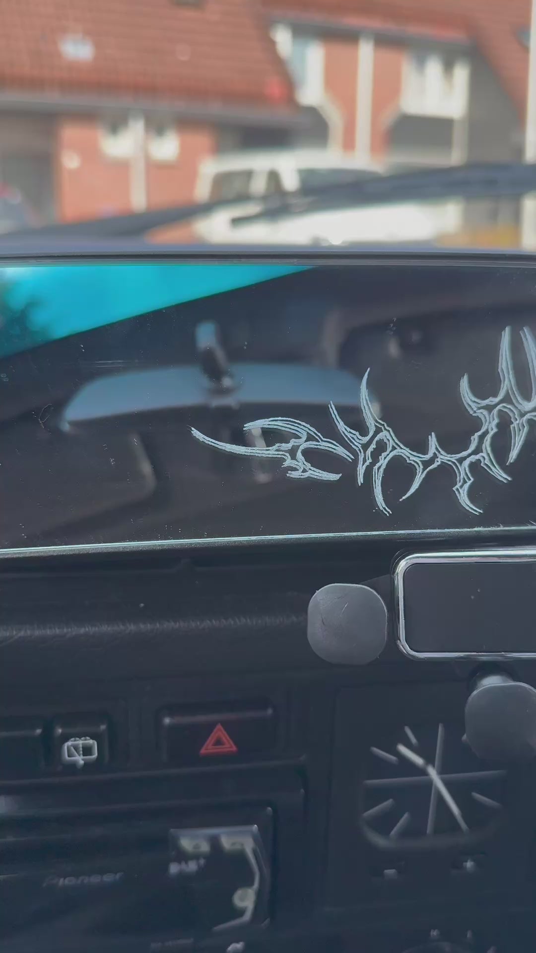 Engraved car mirrors